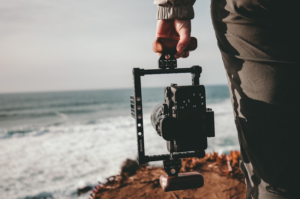 person holding camera