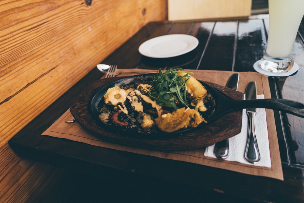 food on top of hot plate