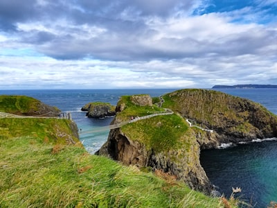 Carrick-A-Rede Rope Bridge - From Cliff, United Kingdom