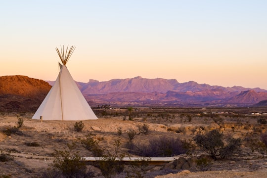 tippee tent at the Grand Canyon in Terlingua United States