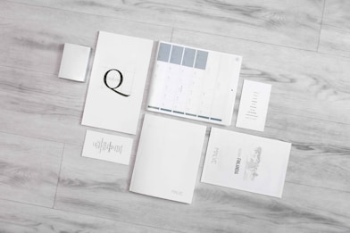 flat-lay photography of white printer papers