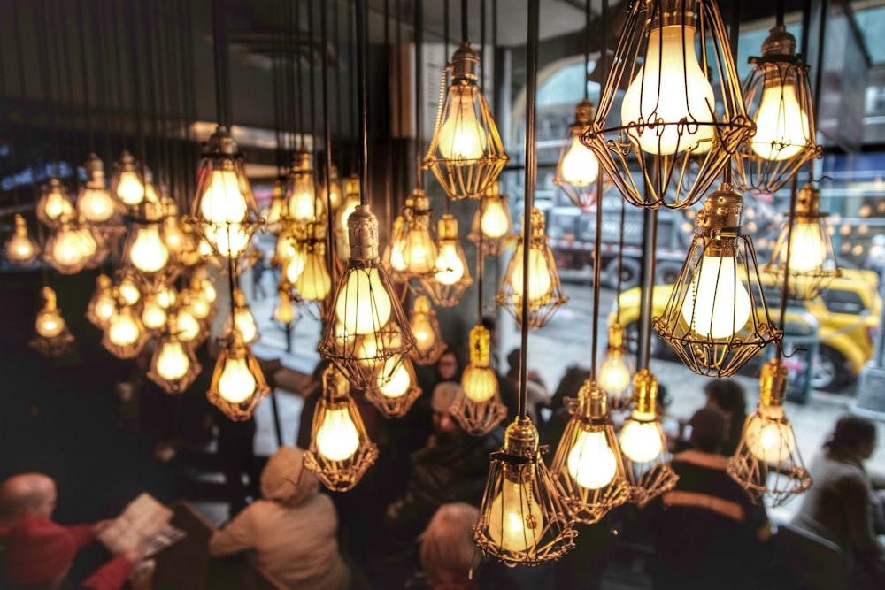 pendant lamps inside building