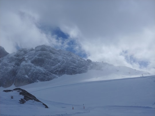 mountain during snow season in Dachstein Mountains Austria