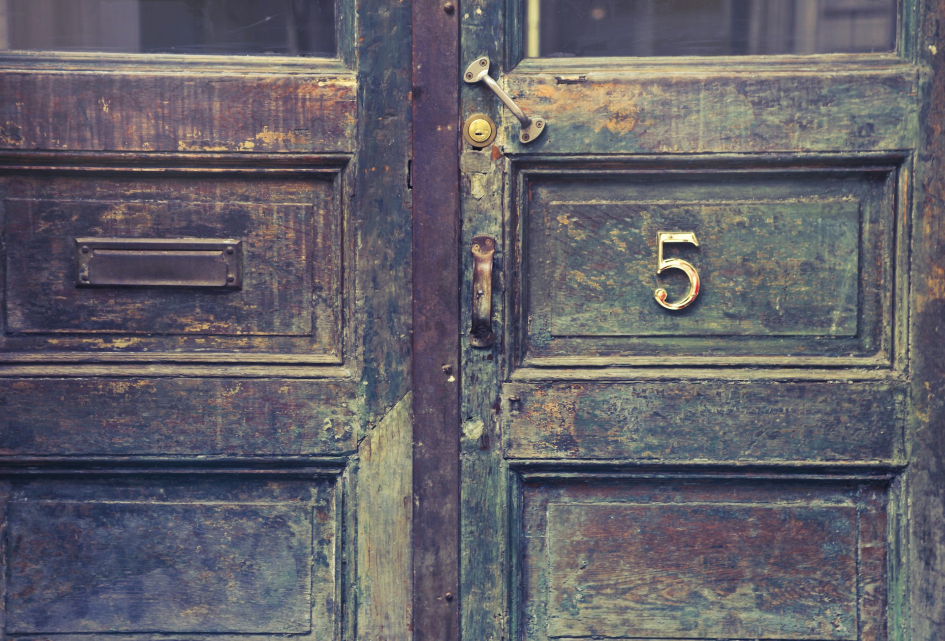 brown wooden door