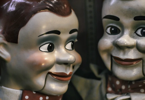 close-up photo of Goosebumps Slappy the Dummy ventriloquist doll