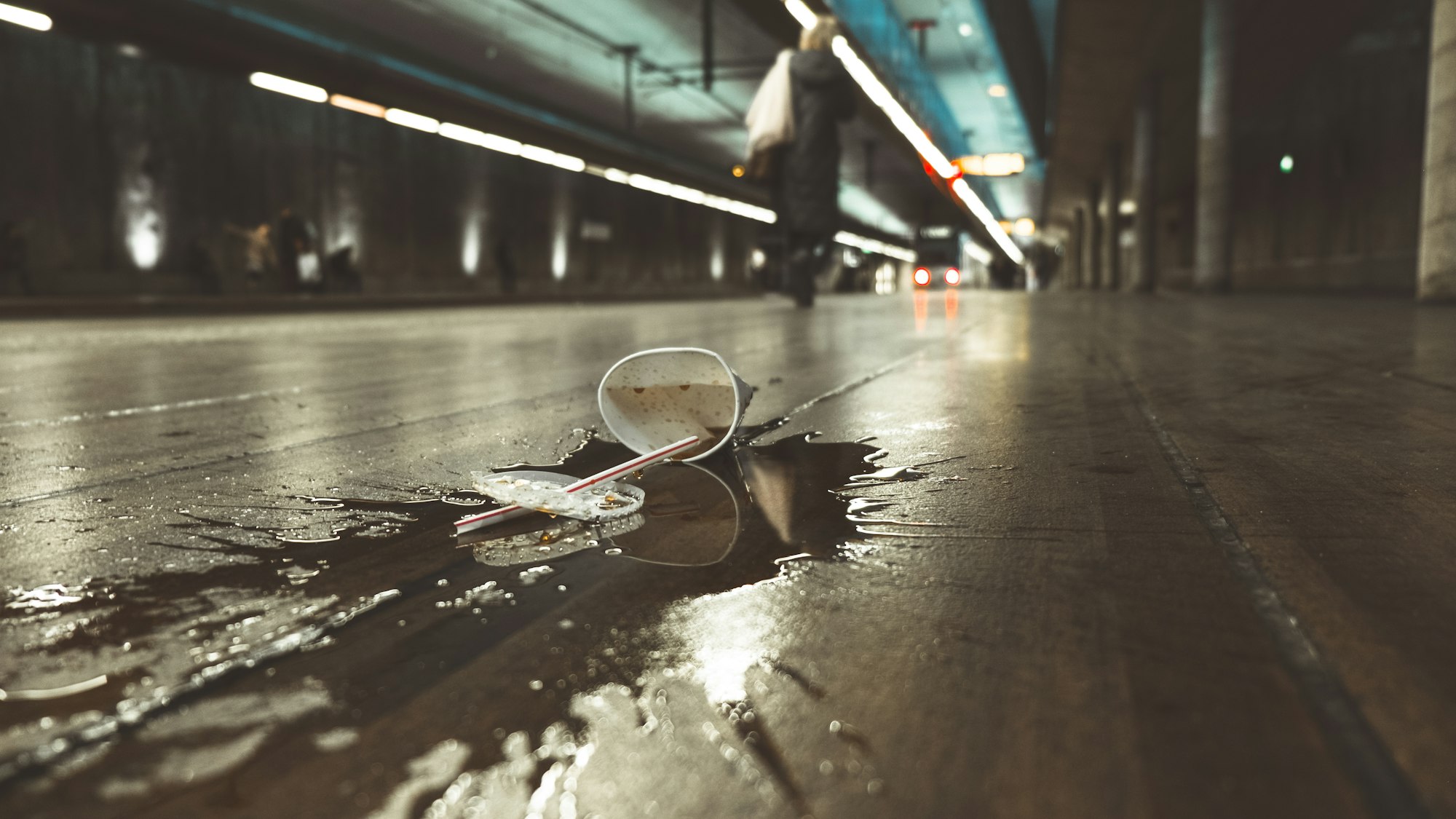 Saw this interesting scene in a tram station in the centre of The Hague, the Netherlands