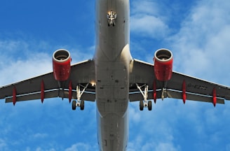 low angle view of airplane