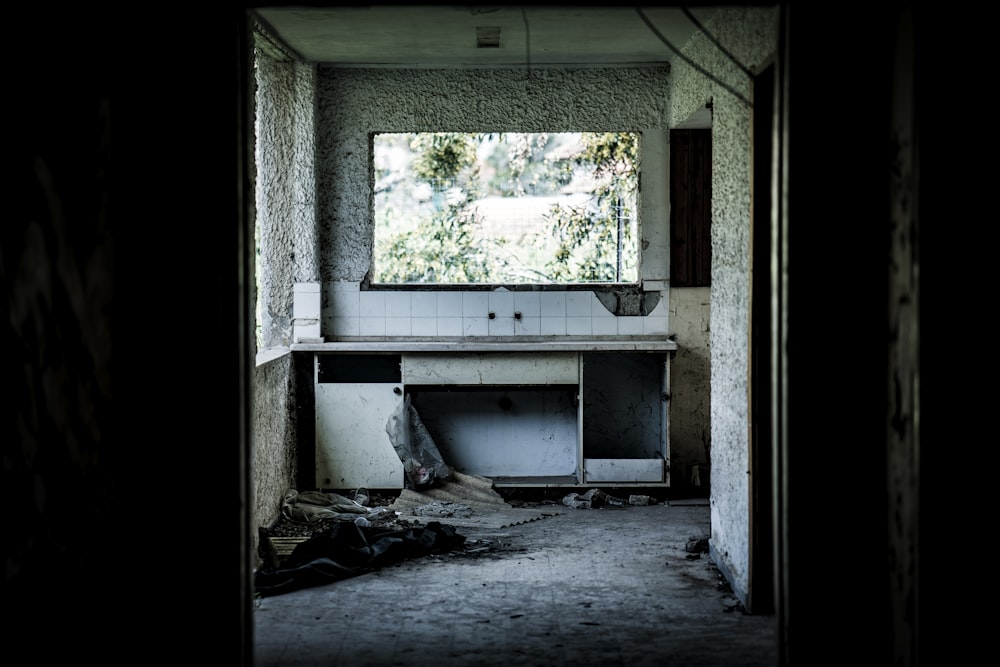 wrecked house kitchen