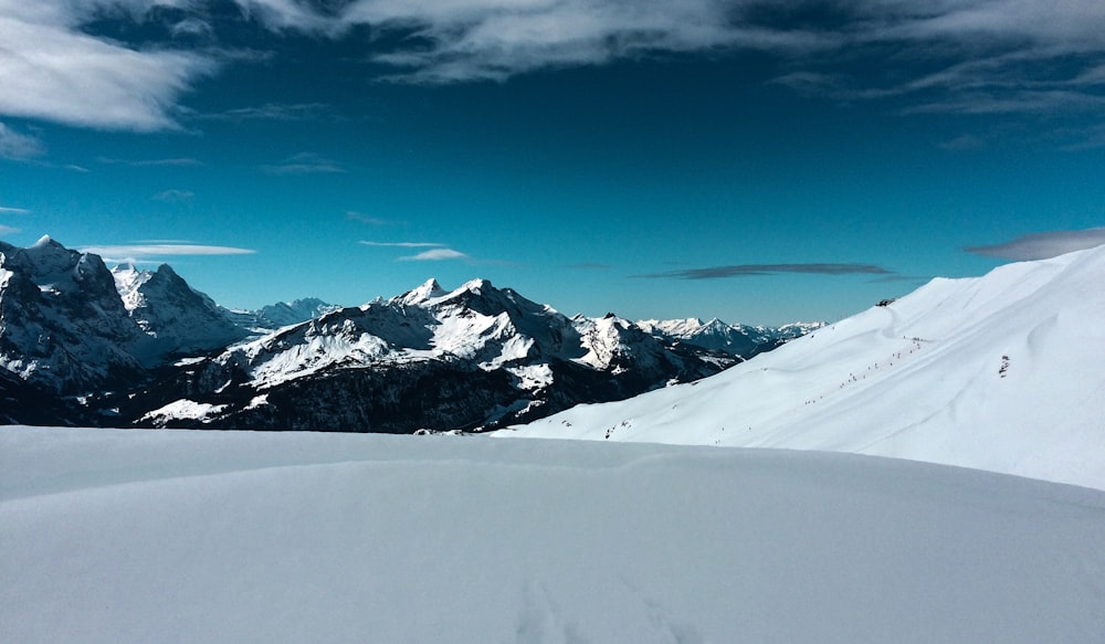 snow field during daytime