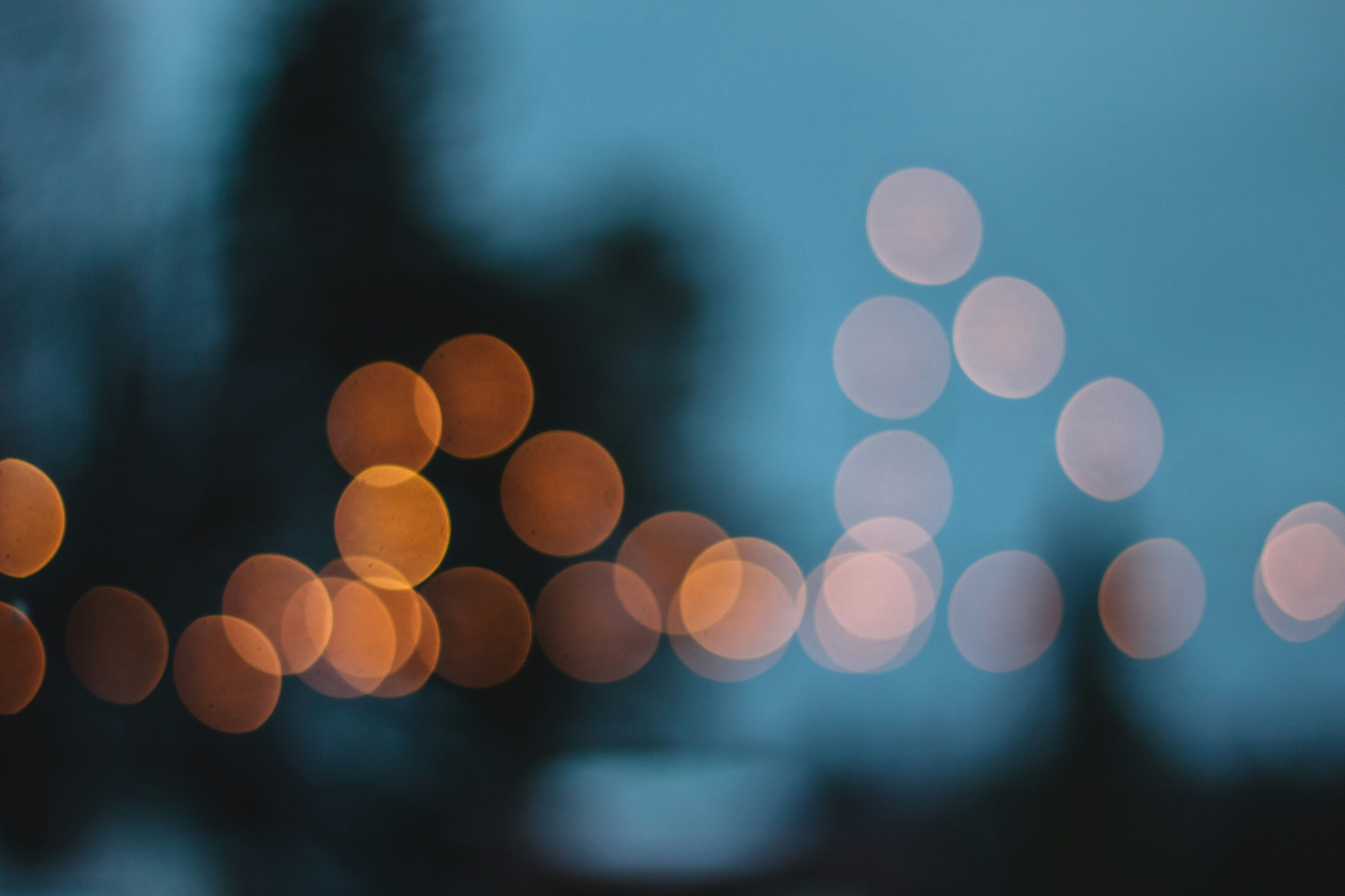 bokeh photo of orange light