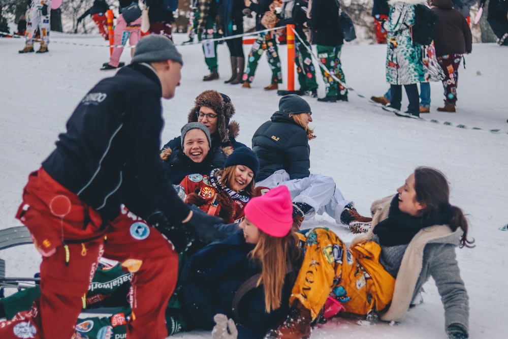 people on snow