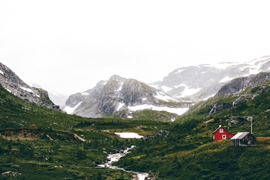 landscape photo of snowy mountain in Flam Norway