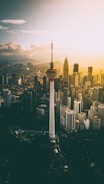 CN tower during golden hour