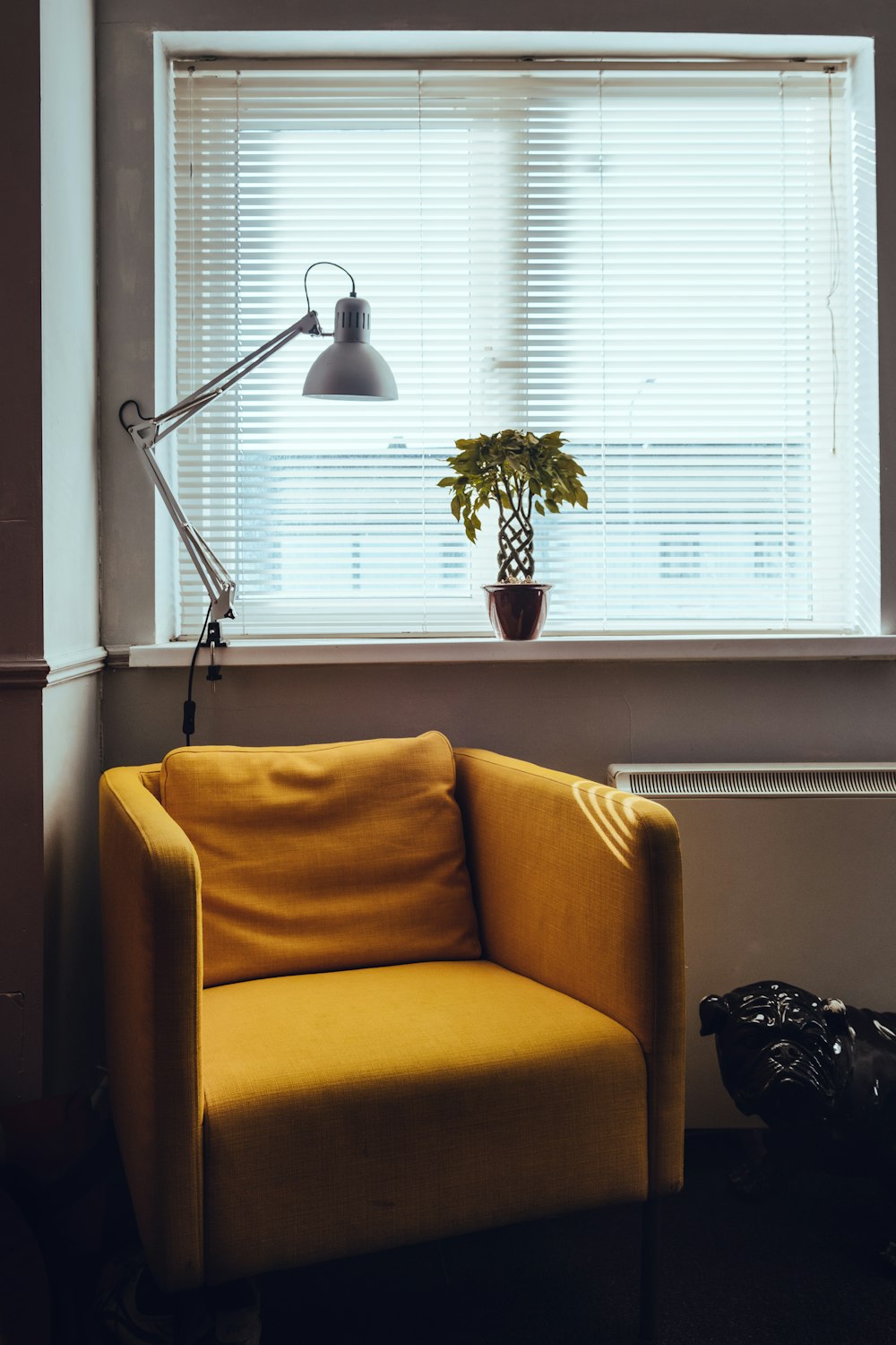 standing lamp near window