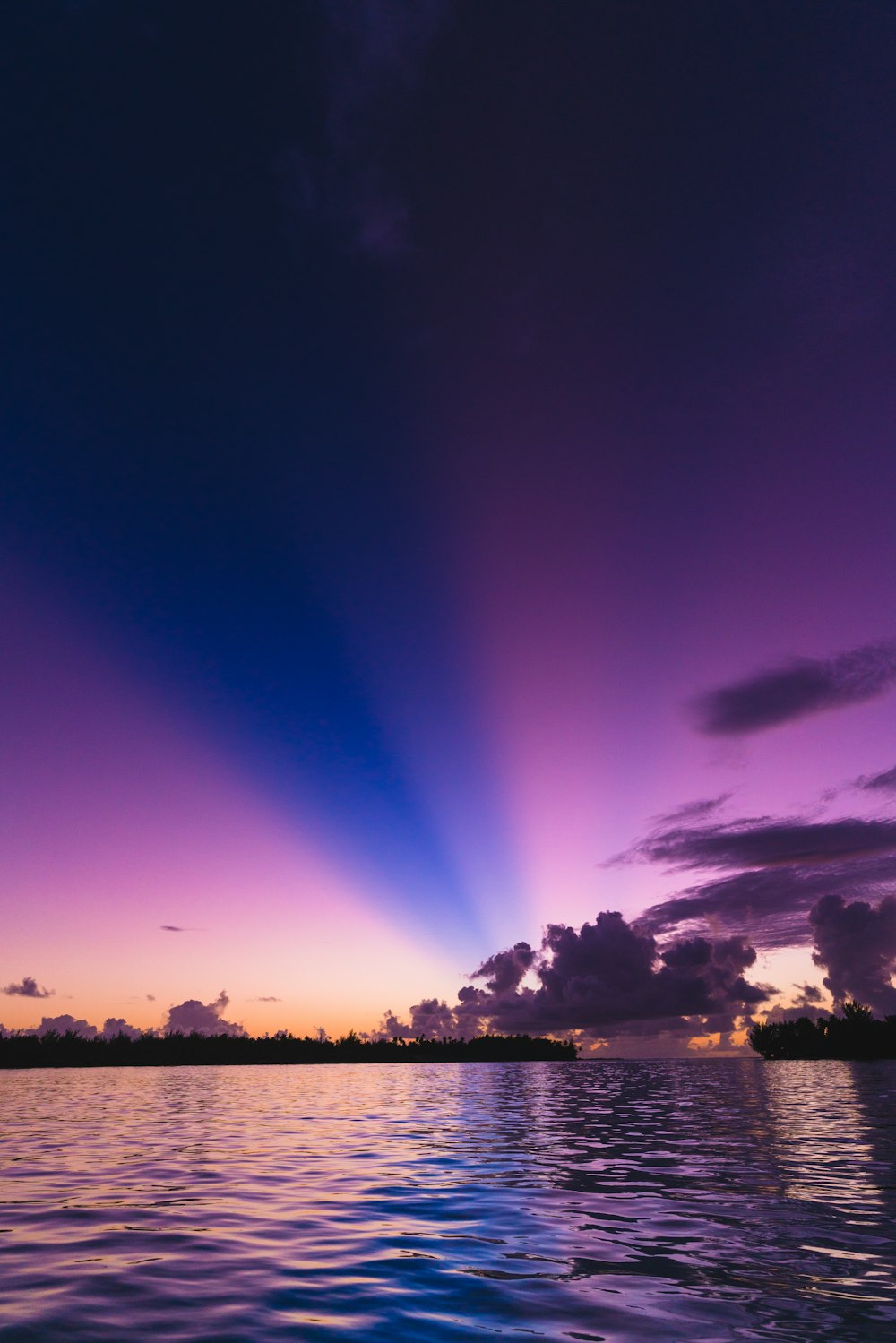 silhouette of island