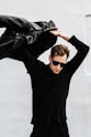 man in black long-sleeved top
