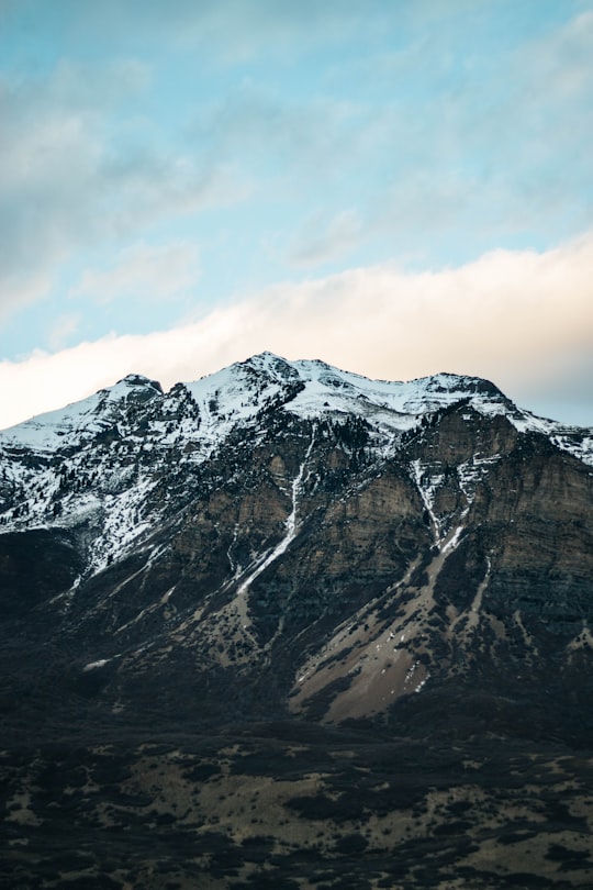 snow capped mountain under cloudy sky in Provo Canyon United States