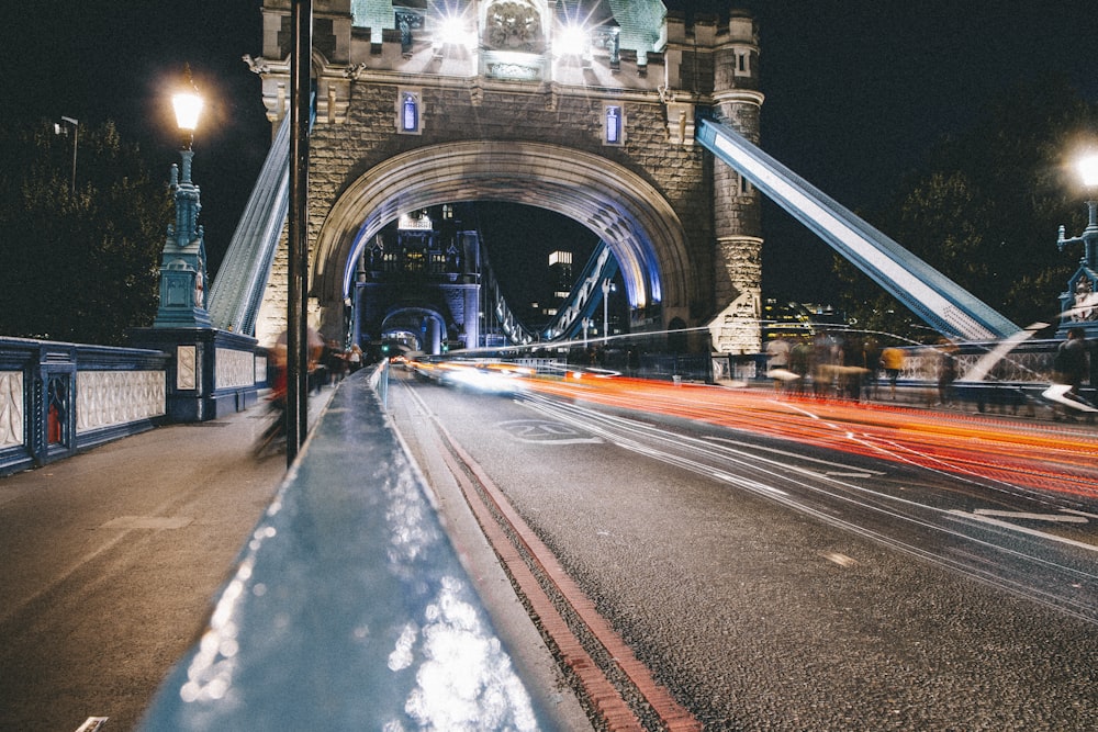 landscape photo of concrete bridge