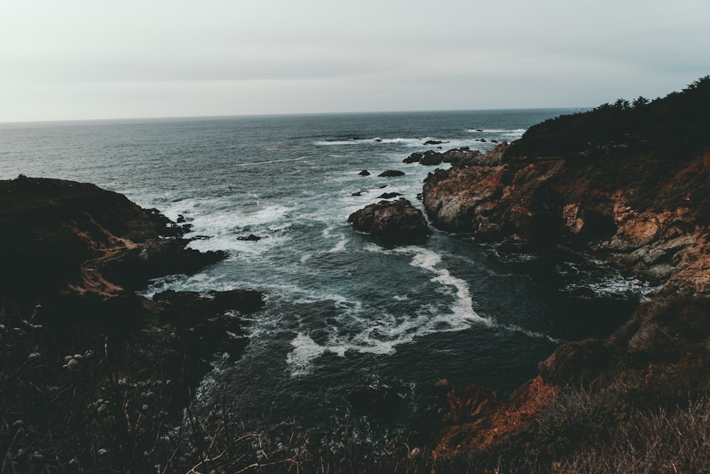 aerial view of ocean during day time