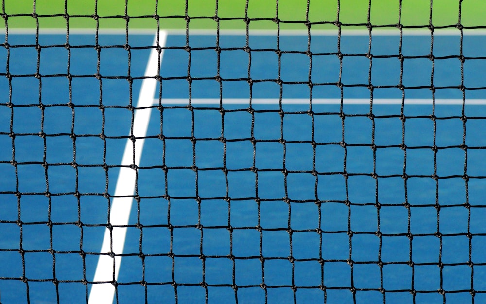foto ravvicinata della rete da tennis