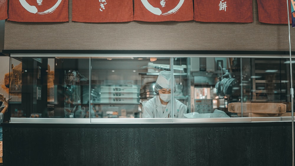 woman standing inside store