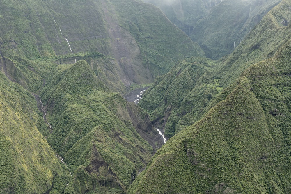 aerial photography of green mountain