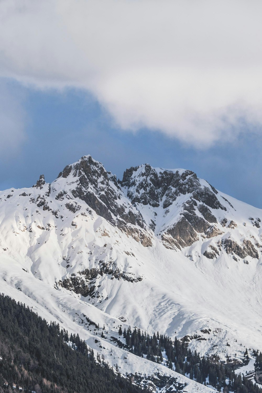 mountain covered with snow