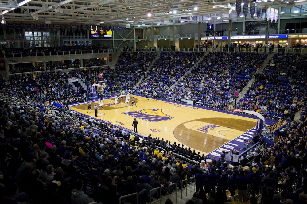 basketball court filled with people