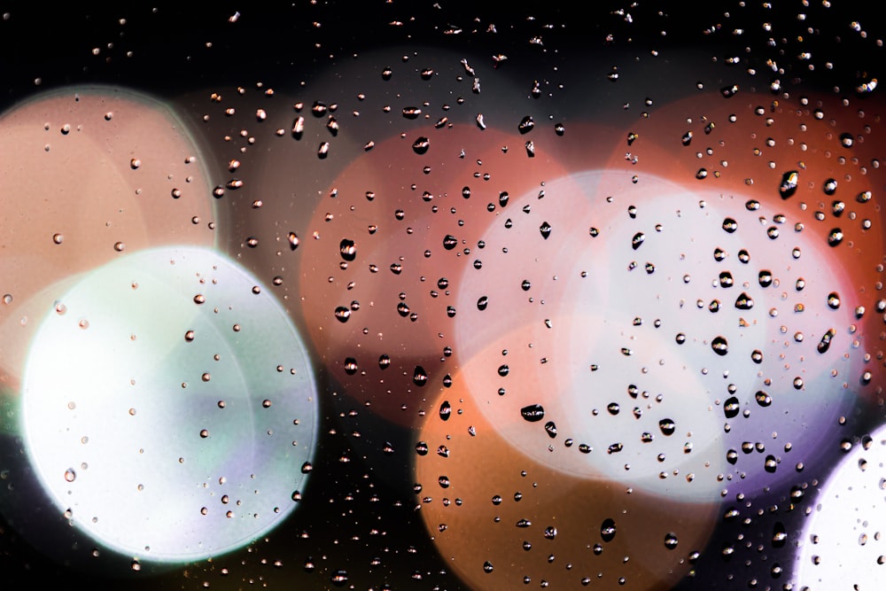 water drops on glass window