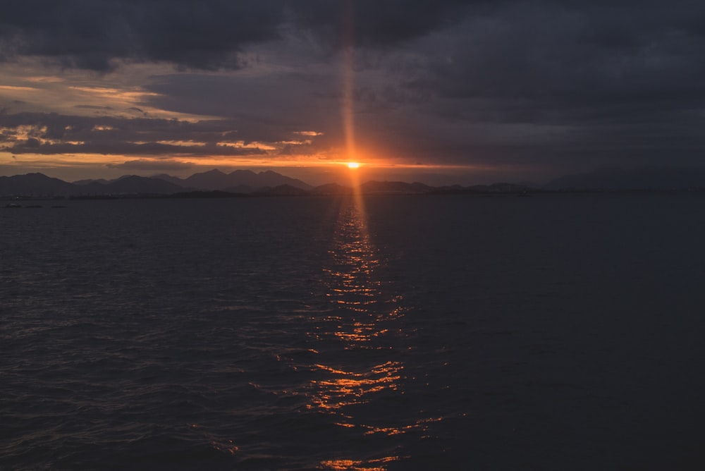 calm waters during golden hour