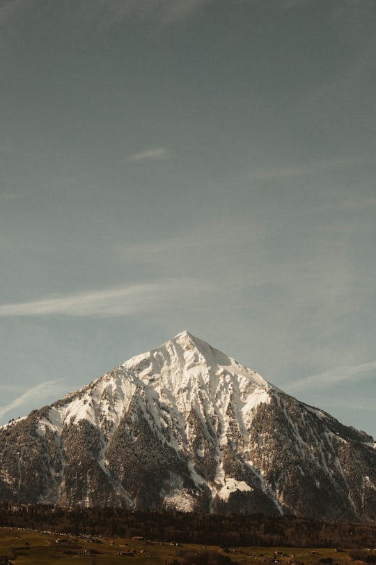 landscape photography of mountain covered with snow in Niesen Switzerland