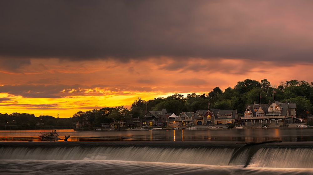 time lapse photography of river