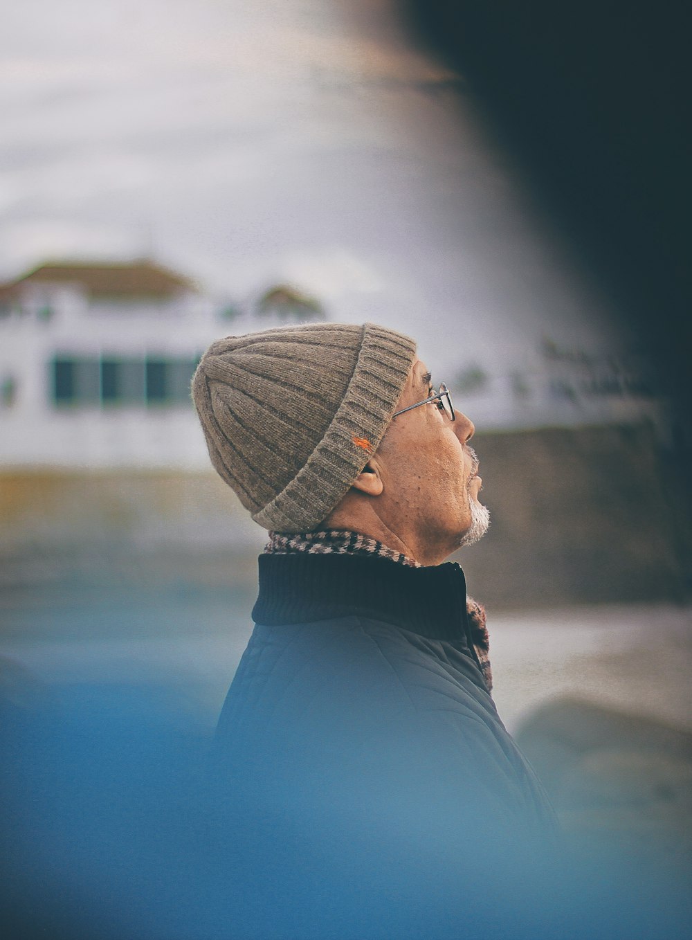 man wearing beanie hat