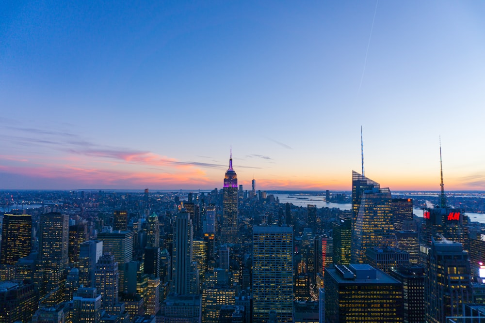 aerial photograph of high rise buildings