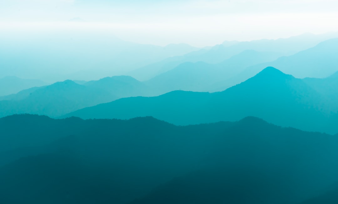 silhouette of mountain at daytime