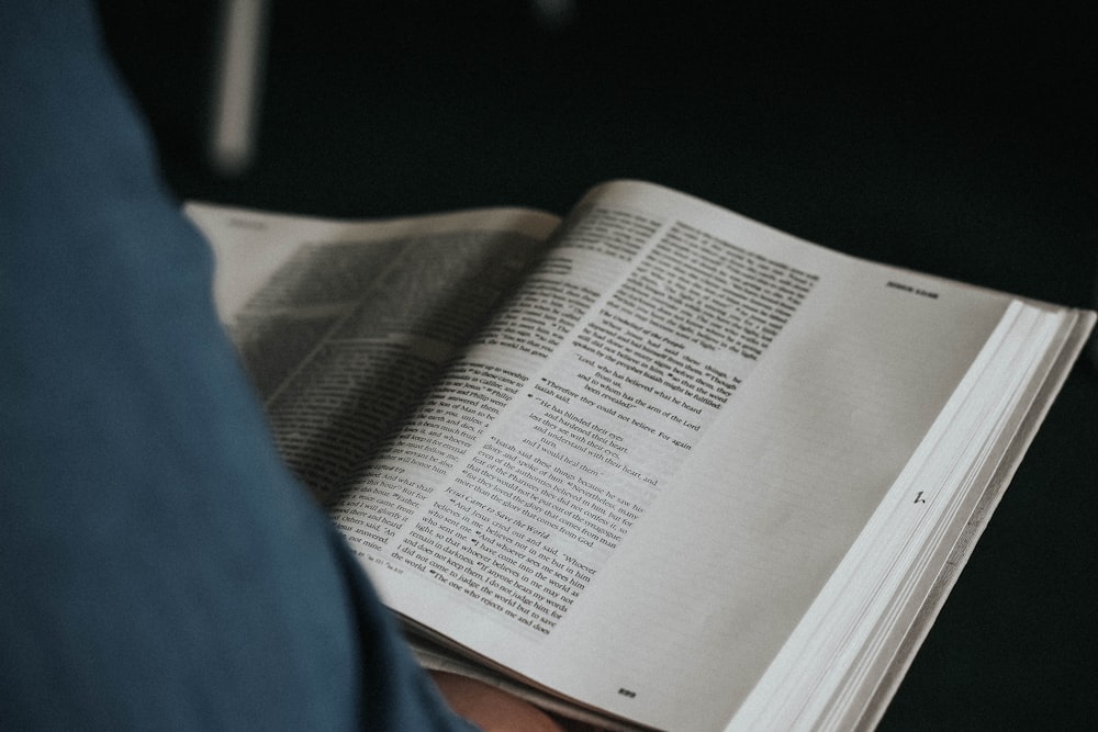 person reading book