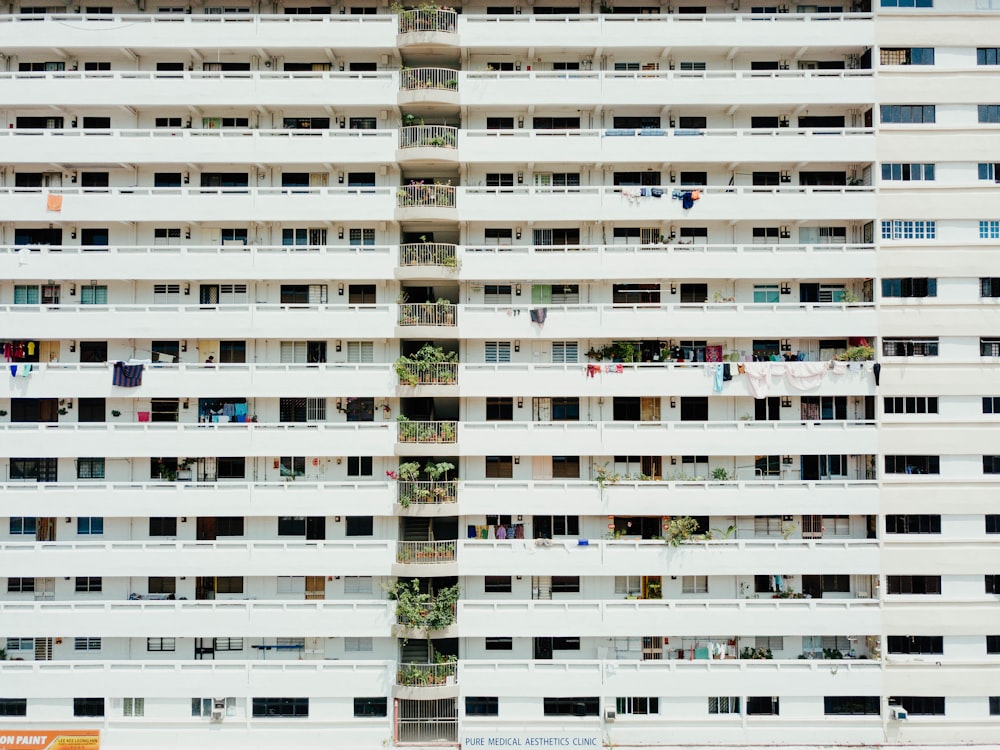 white concrete building aerial photography