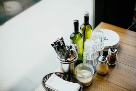 glass condiments shakers