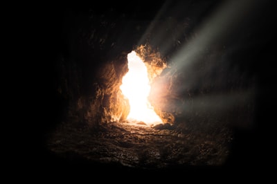 sun rays inside cave easter google meet background