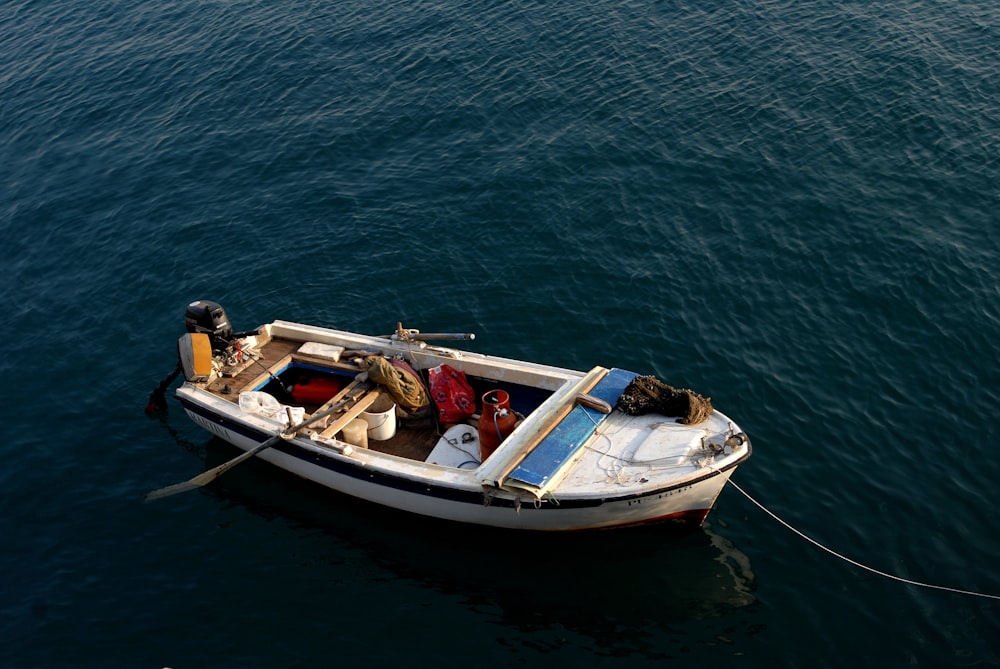 motorboat on body of water