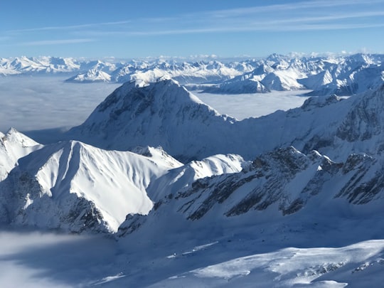 mountain covered by snow in Zugspitze Germany