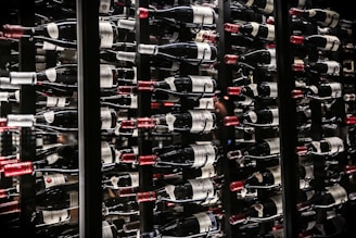 wine bottle on shelf lot