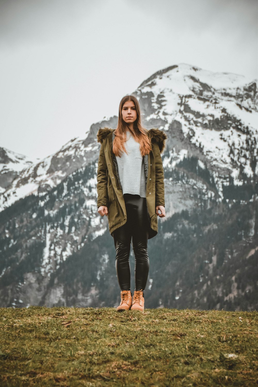 woman standing on grass