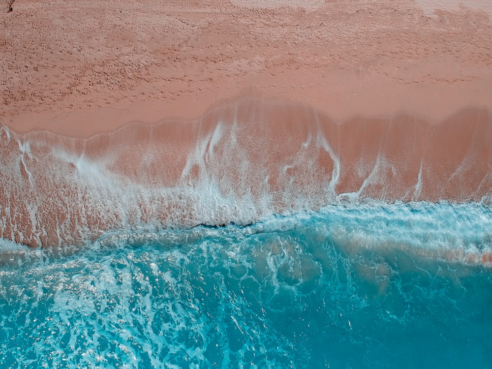 aerial view of ocean shore during daytime