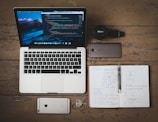 silver MacBook turned on