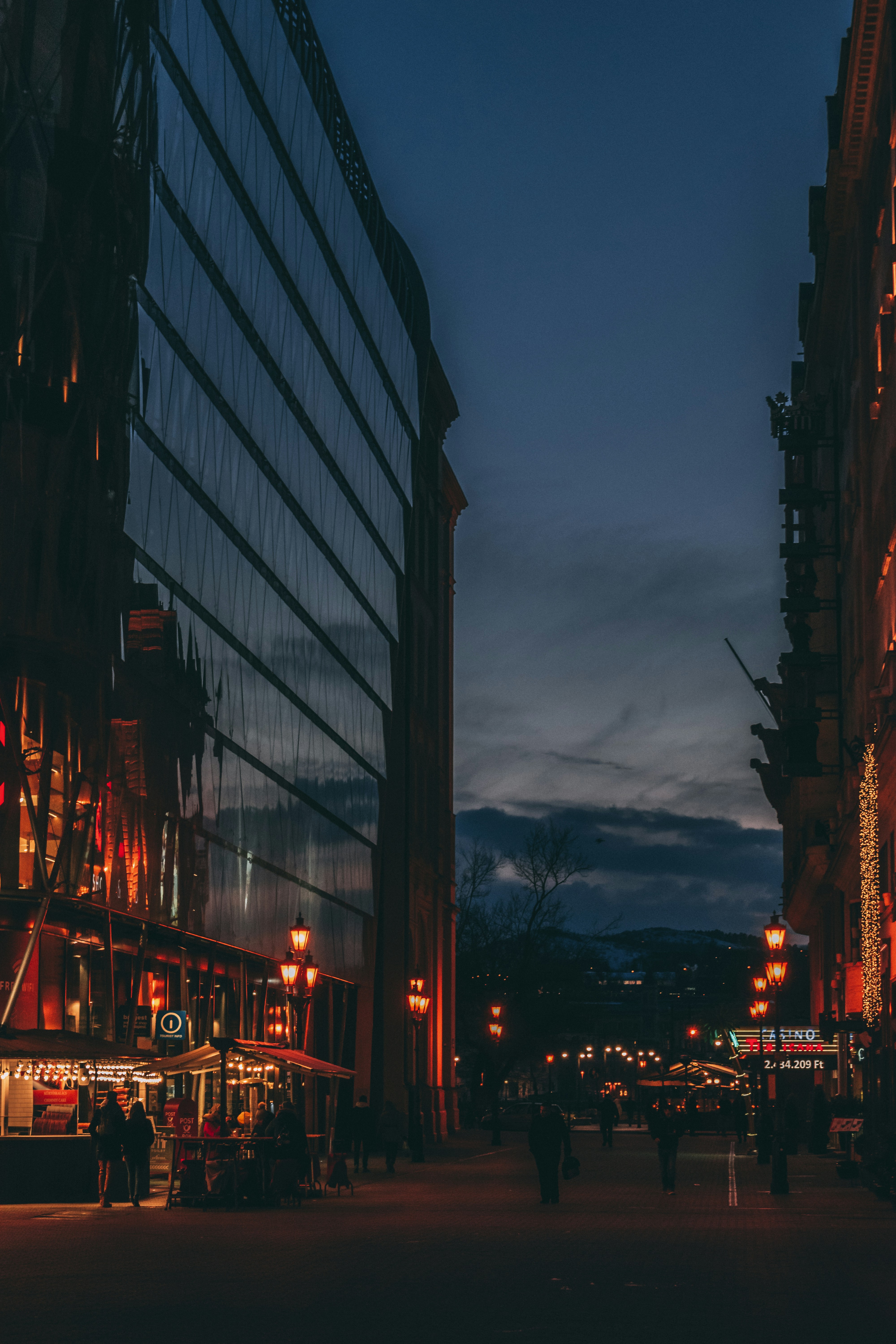 people standing near building