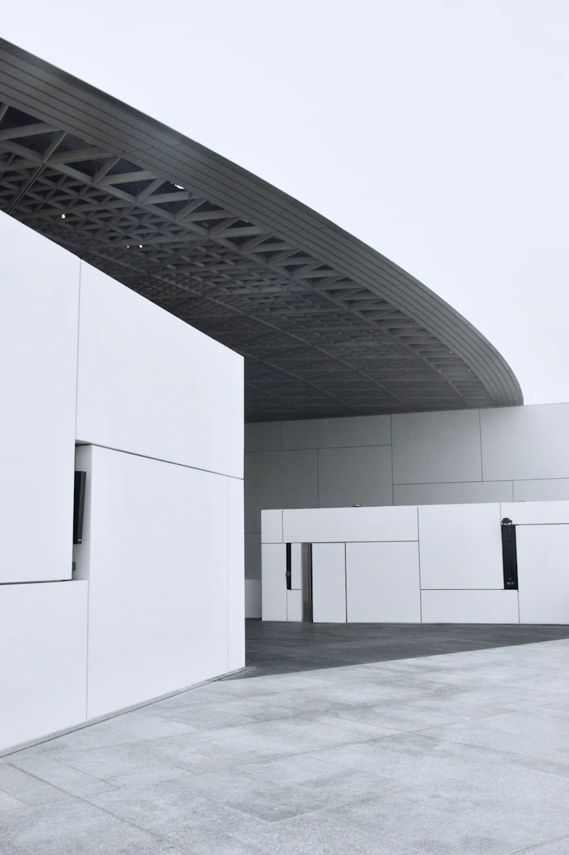 Minimalist house exterior with clean lines
