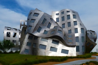 landscape photo of melted building