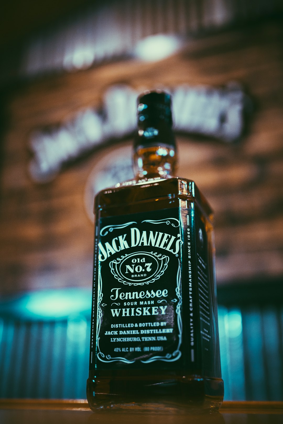 Jack Daniel's Tennessee glass bottle