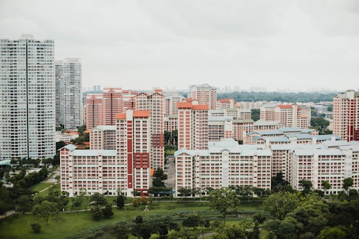 aerial photography of buildings